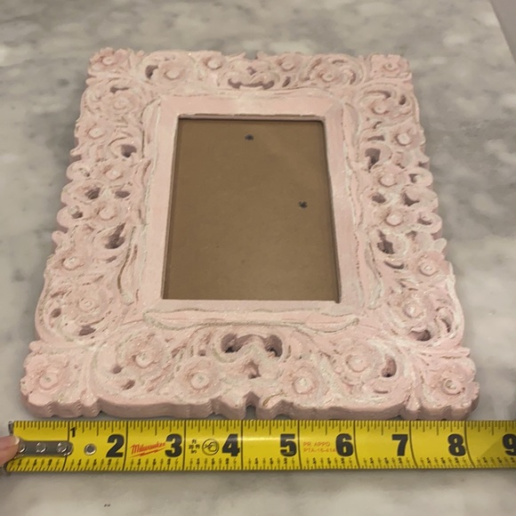 Shabby Chic Style 4”x6” 4x6 Photo Frame - Pretty Pink & Shimmery Photo Holder - Picture 10 of 14